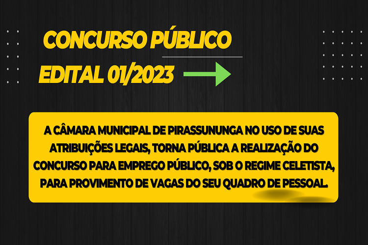 Abertura Concurso Público Edital n° 01/2023